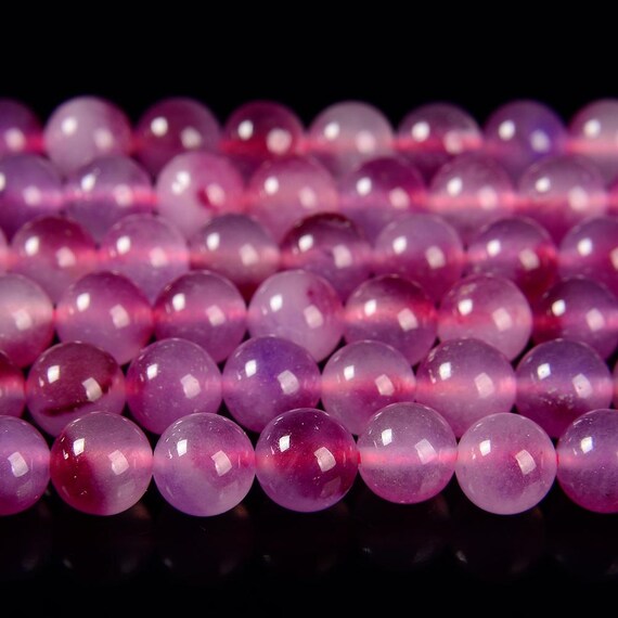 Purple Red Jade Gemstone 8mm Round Beads 14.5 Inch Full Strand Bulk Lot 1,2,6,12 And 50 (80020105-d619)