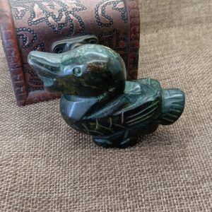 Antique Carved Green Jade Figurine China Culture Carving Bird