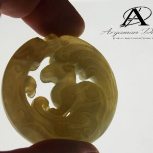 Antique Tibetan Jade Carving: Dragon With Horse