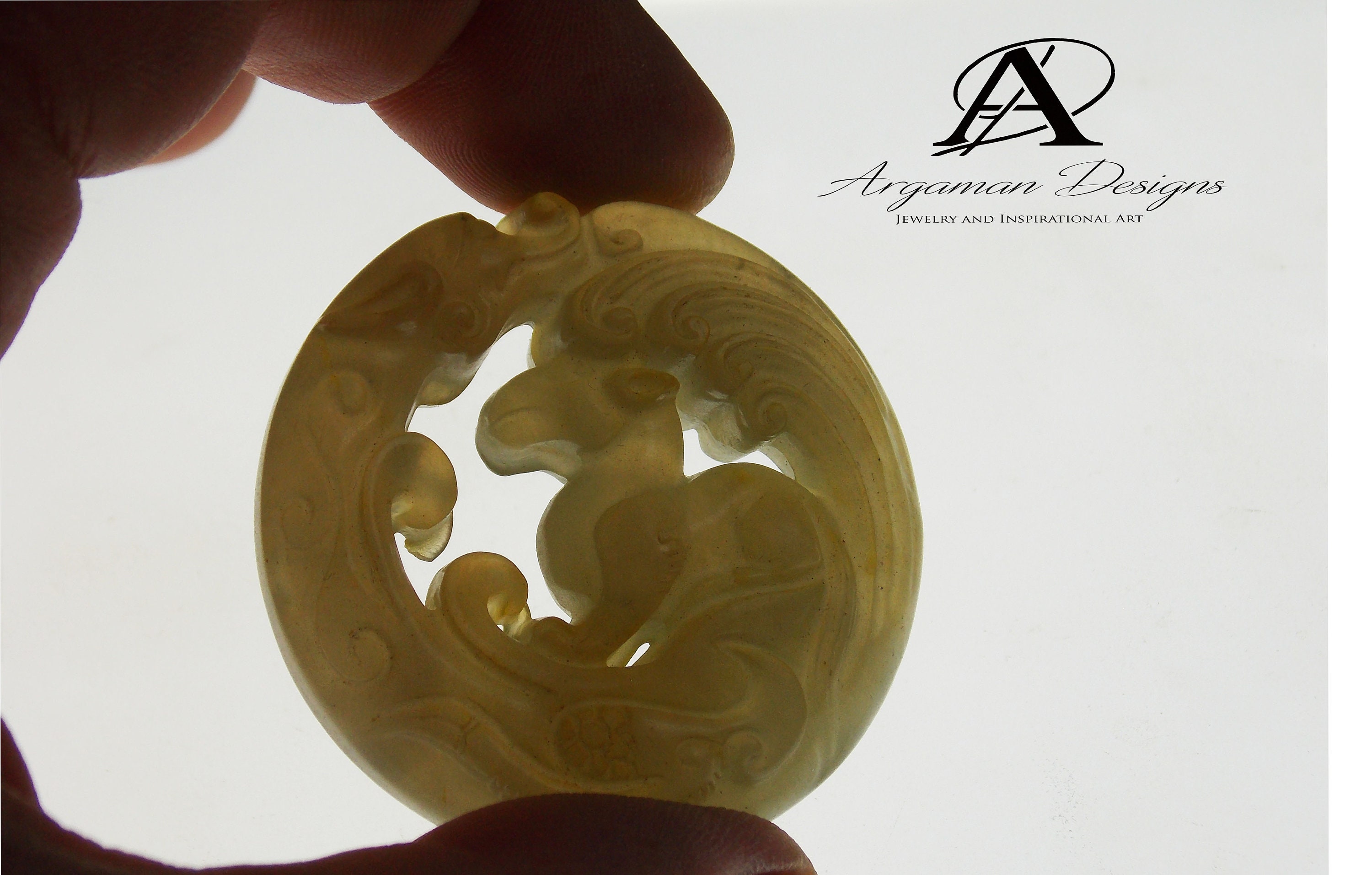 Antique Tibetan Jade Carving: Dragon With Horse