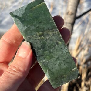 Clear Creek Jade Lapidary Slab Natural Stone Not Polished For Cabbing