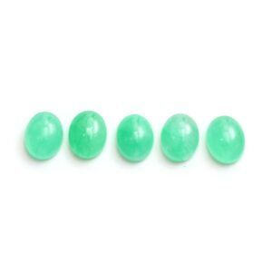 Dyed Jade Smooth Oval Loose Gemstone, 8x10 Mm, Jade Jewelry Handmade Gift For Women, Set Of 5 Pieces