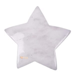 g6174.35 30mm Carved White Jade Gemstone Crystal Healing Star Stone DIY