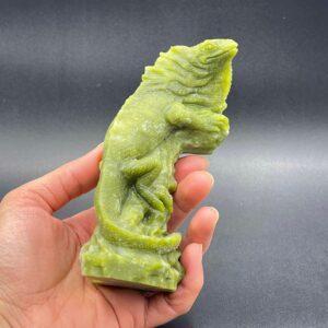 Lemon Jade Lizard Figurine Realistic Lizard Statue Sculpture Crystal Animal Statue Gemstone Lizard Animal Sculpture An-25