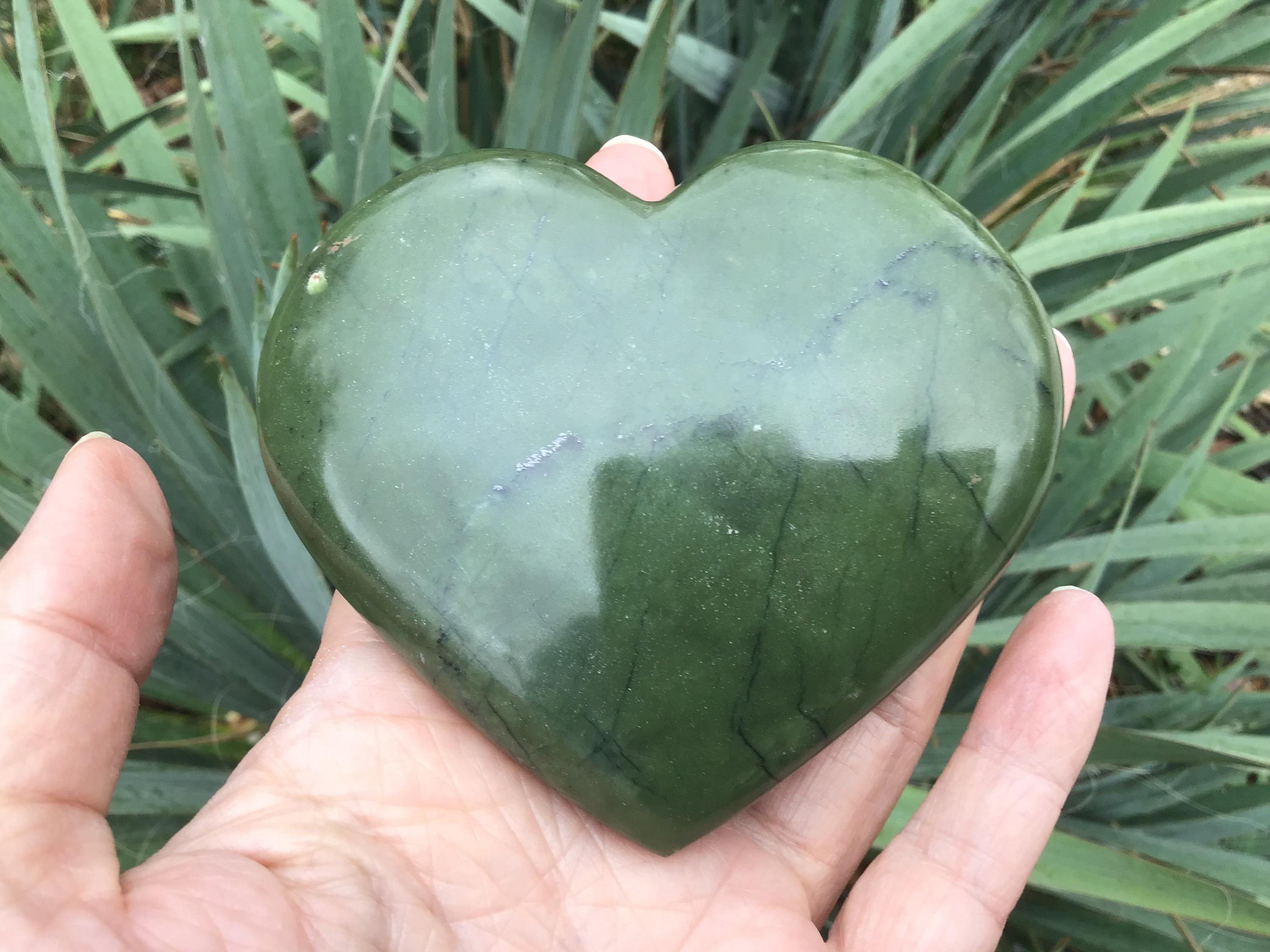 Nephrite Jade Crystal Heart: Stones For Prosperity Good Luck And Abundance