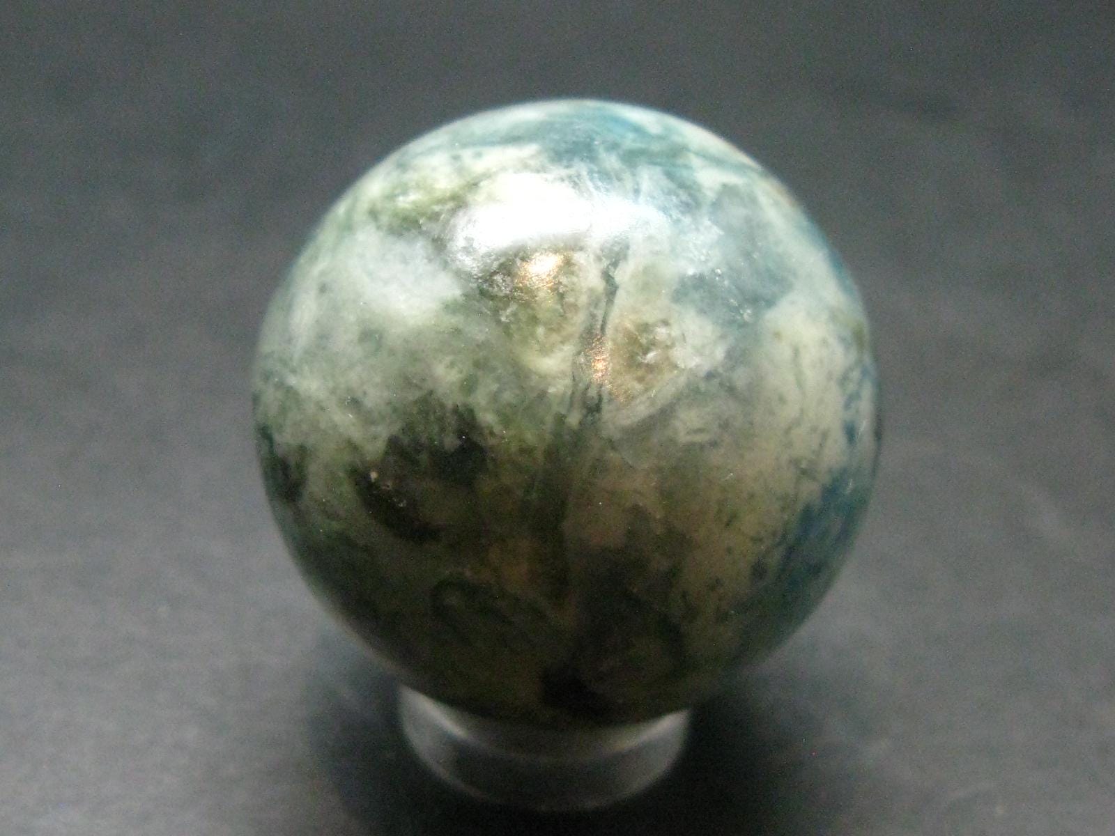 Very Rare Dianite (blue Jade) Sphere Ball From Russia - 1.2"