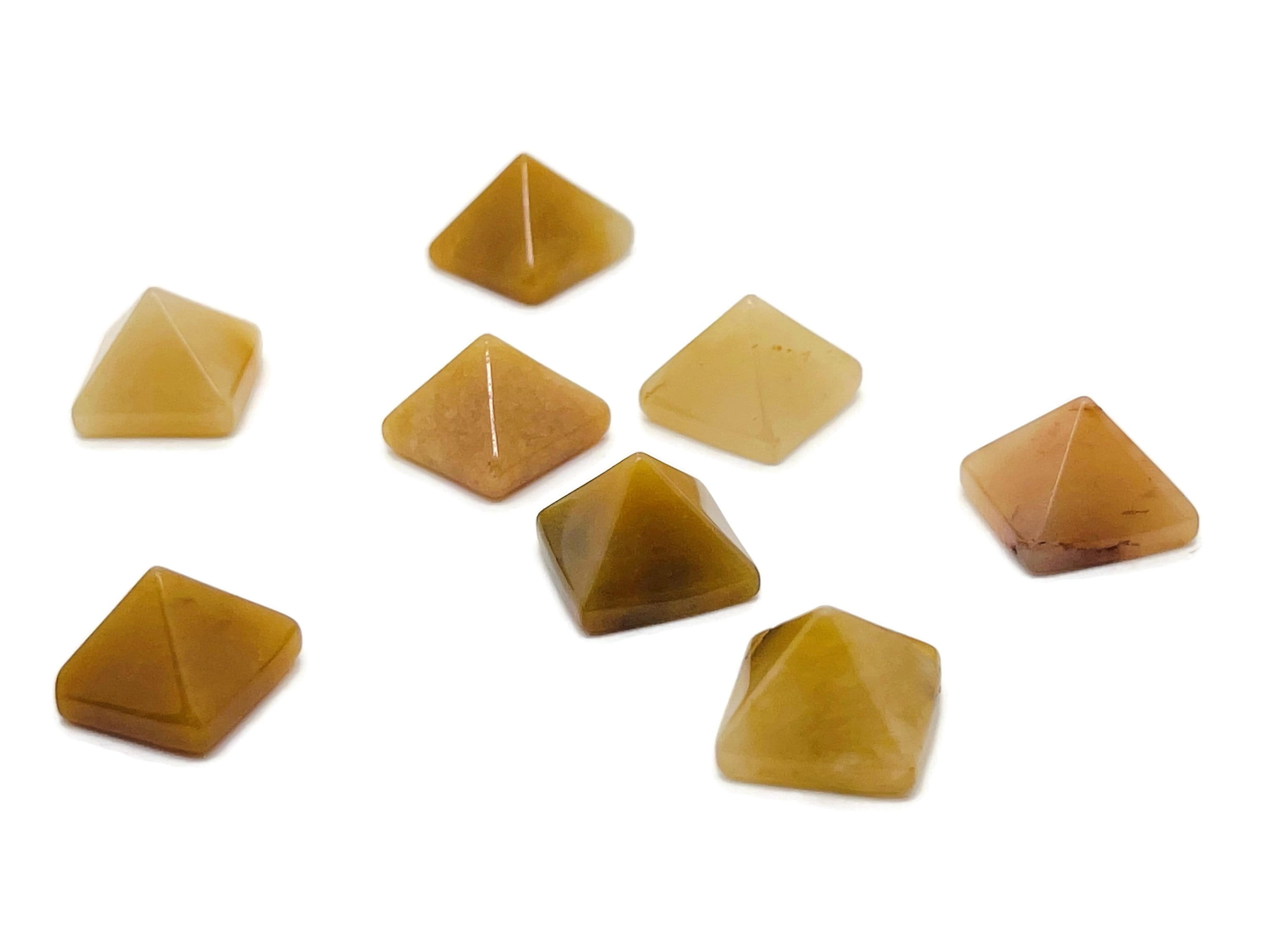 Yellow Jade Pyramid Crystal – Crystal Pyramid – Healing Crystal – Crystal Gemstone - Py1017