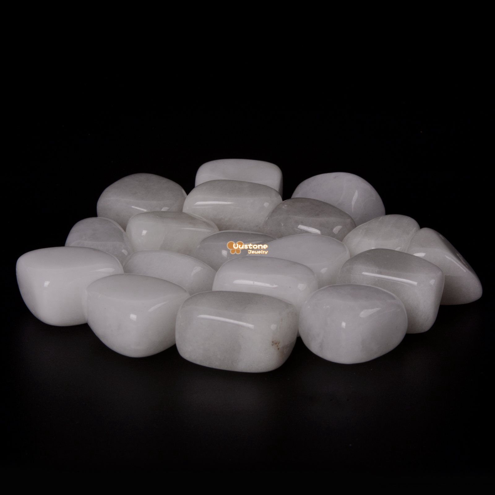 1/2lb White Jade Tumbled Stone Specimen Collection Pocket Worry Healing Crystal Reiki