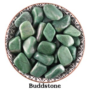 Buddstone Tumbled Stone, Gift For Crystal Lovers, Natural African Green Jade Healing Gemstone Buddstone Tumbled Stone, Gift For Crystal Lovers, Natural African Green Jade Healing Gemstone