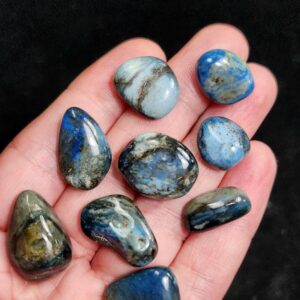 Dianite Crystal - Siberian Blue Jade - Dianite Stone - Tumbled Jade - Blue Jade - Dianite Tumble - Dianite Specimen - Tumbled Blue Jade
