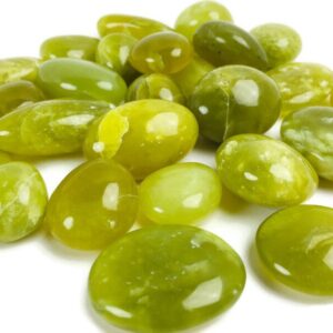 Tumbled Green Jade Stone: Polished Crystal Gemstone (25-35mm)