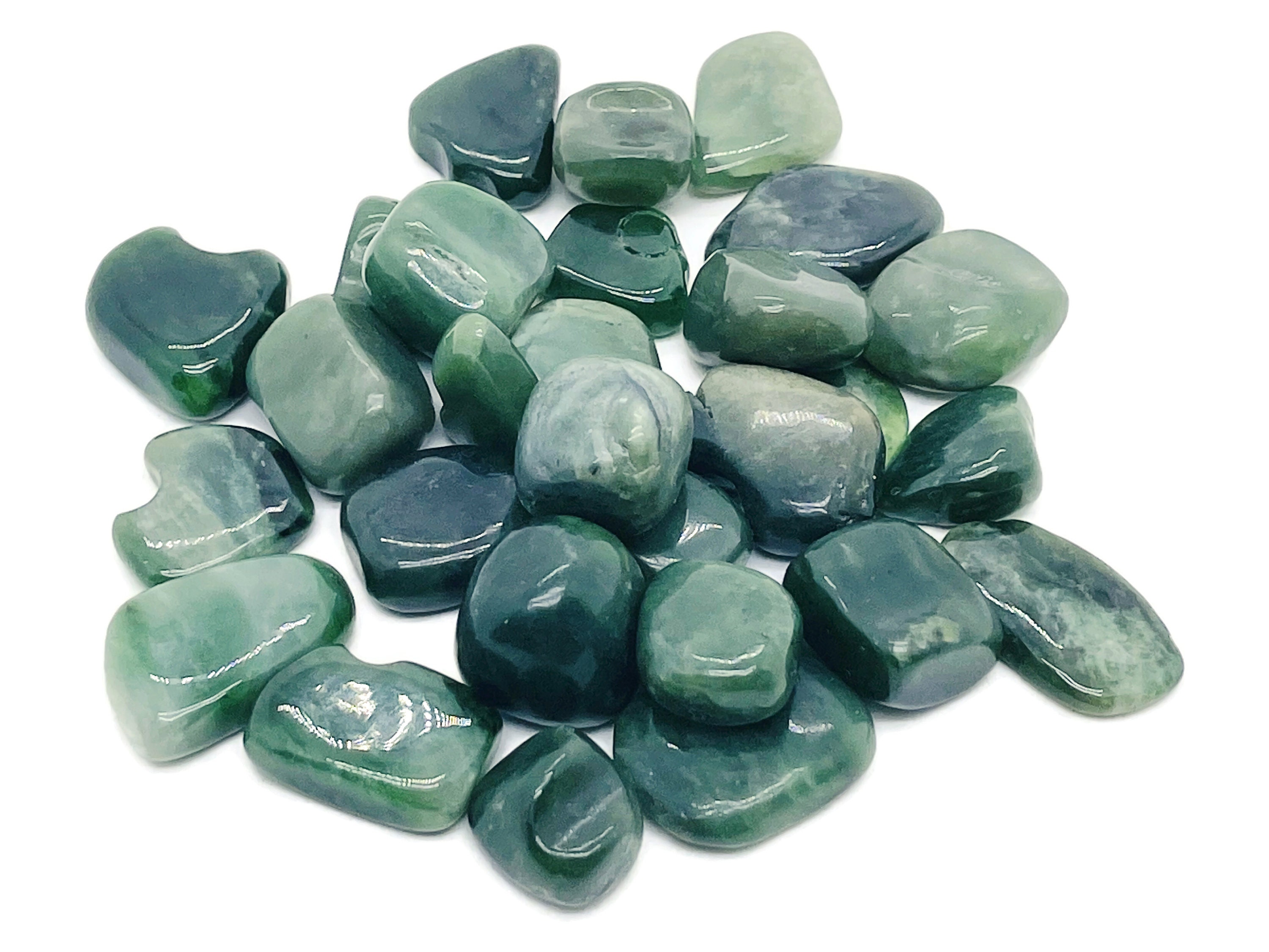Nephrite Jade Tumbled Stone – Nephrite Crystal – Polished Nephrite Stones – Lucky Stone - Tu1207