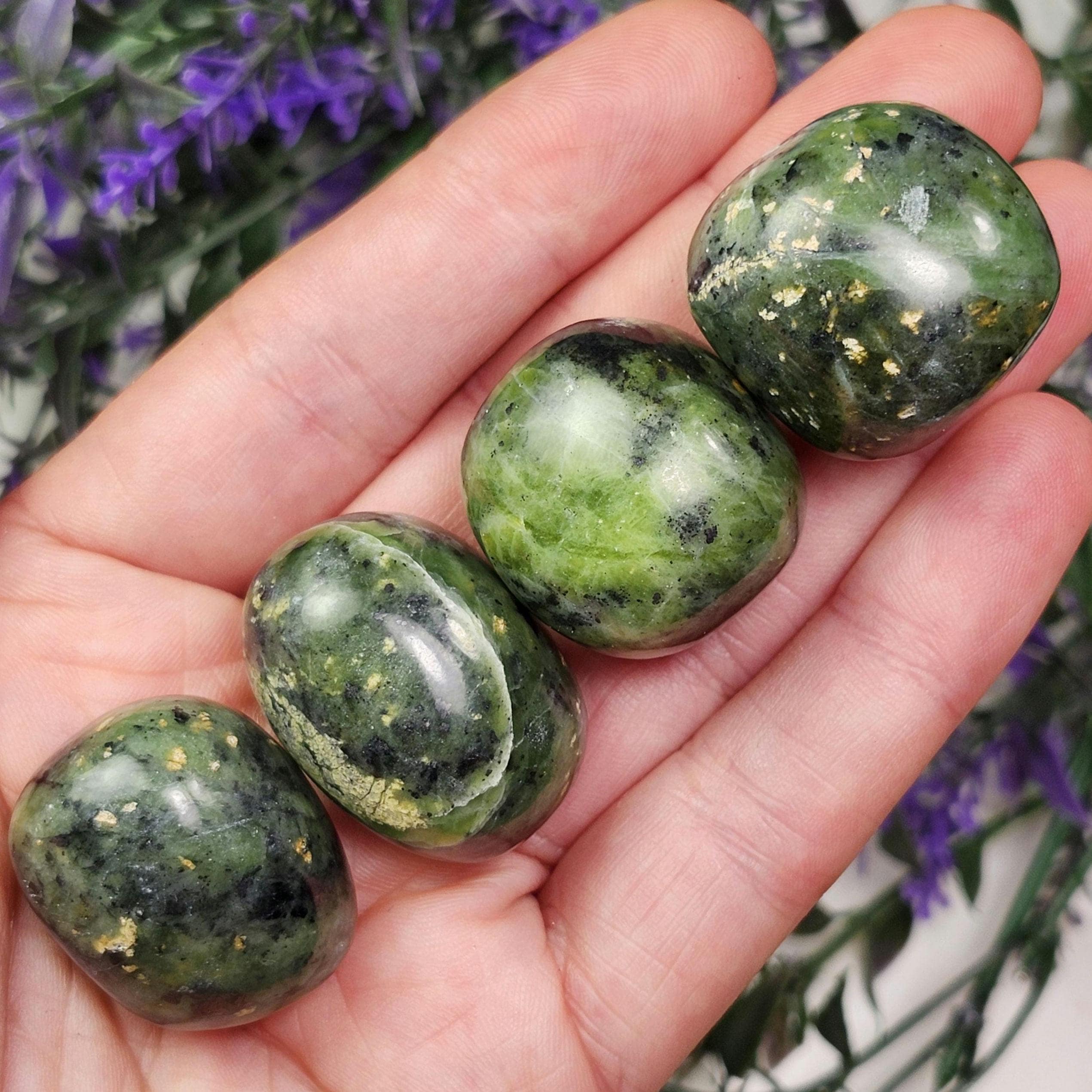 Peruvian Green Jade - Green Jade - Jade Crystal - Jade Stone - Natural Jade - Nephrite Jade - Jade Specimen - Peru Jade - Tumbled Jade