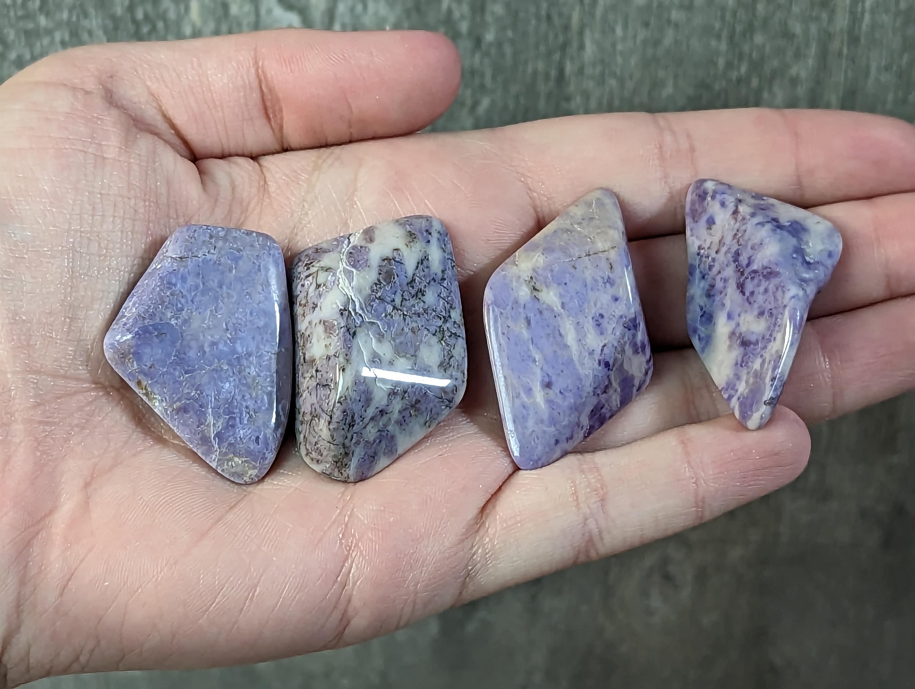 Purple Jade Slab Style Tumbled 1 Inch // Stone