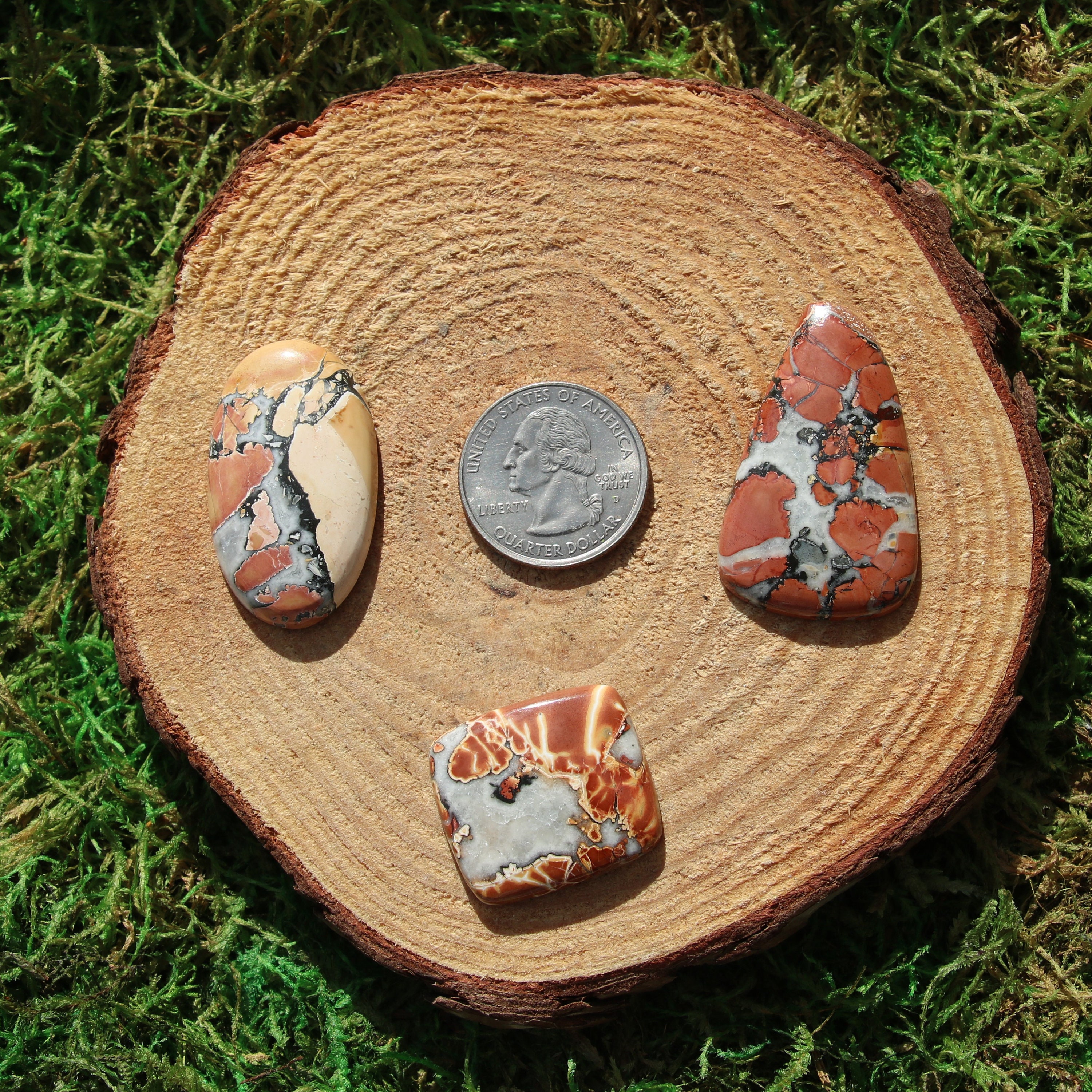 Maligano Jasper Cabochon Pieces #a-c*