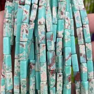 4x13mm Sea Sediment Imperial Jasper Square Nugget Beads,wholesale Loose Beads Supply,one Strand 15"