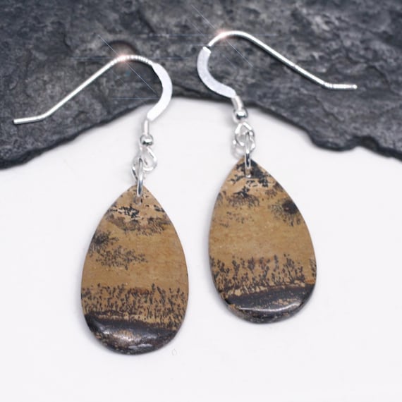 Tumbleweed - Chohua Jasper Sterling Silver Earrings