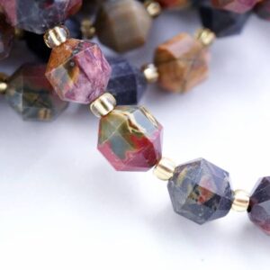 Red Creek Jasper Beads(Barrel)(Faceted)(8x7mm)(16"Strand) Red Creek Jasper Beads(Barrel)(Faceted)(8x7mm)(16"Strand)