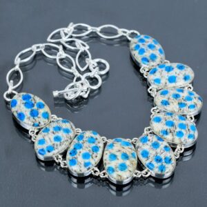 Handmade K2 Jasper 925 Sterling Silver Necklace - Adjustable Chain