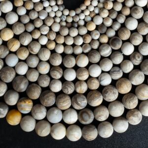 Frosted Brown Silver Leaf Jasper Beads Genuine Natural Grade A+ Gemstone Frosted Loose Beads 4MM 6MM 8MM 10MM Bulk Lot Options Frosted Brown Silver Leaf Jasper Beads Genuine Natural Grade A+ Gemstone Frosted Loose Beads 4MM 6MM 8MM 10MM Bulk Lot Options