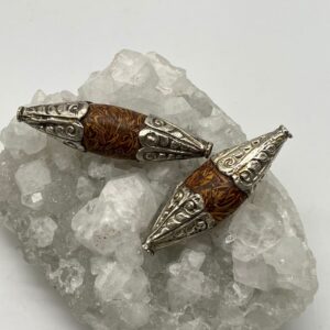 Huge Mariam/Elephant Jasper Beads-Pair Huge Mariam/Elephant Jasper Beads-Pair