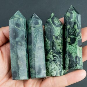 1 Pc Natural Kambaba Jasper Obelisk Tower Point wand healing crystal Towers 1 Pc Natural Kambaba Jasper Obelisk Tower Point wand healing crystal Towers