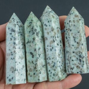 1 Pc Natural Kiwi Jasper Obelisk Tower Point wand healing crystal 1 Pc Natural Kiwi Jasper Obelisk Tower Point wand healing crystal