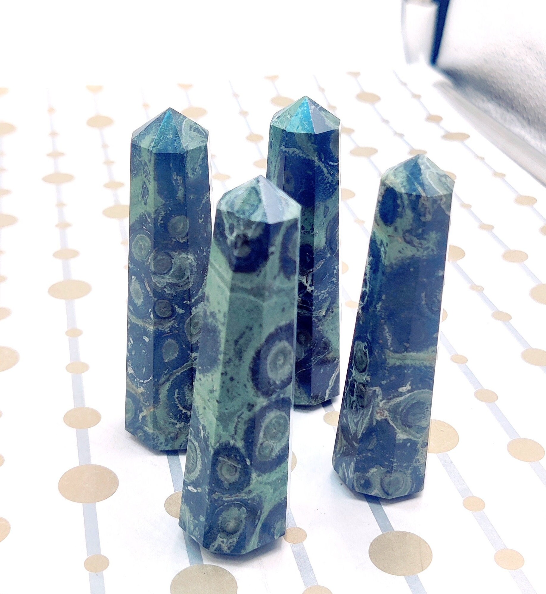 50 Grams + Natural Kambaba Jasper Tower, Kambaba Jasper Point, Energy Crystal Tower, Obelisk Crystal, Healing Crystals, 3''-3.5''