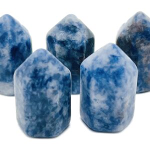 Blue Spot Jasper Obelisk Tower – Gemstone Tower – Tower Crystal – Hand Carved Crystal Point – Healing Crystal – 25mm – Tw1084