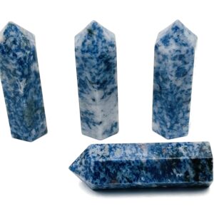 Blue Spot Jasper Obelisk Tower Stone – Obelisk Tower Point Crystals – Natural Blue Spot Jasper Gemstones – Loose Gemstone - Tw1050