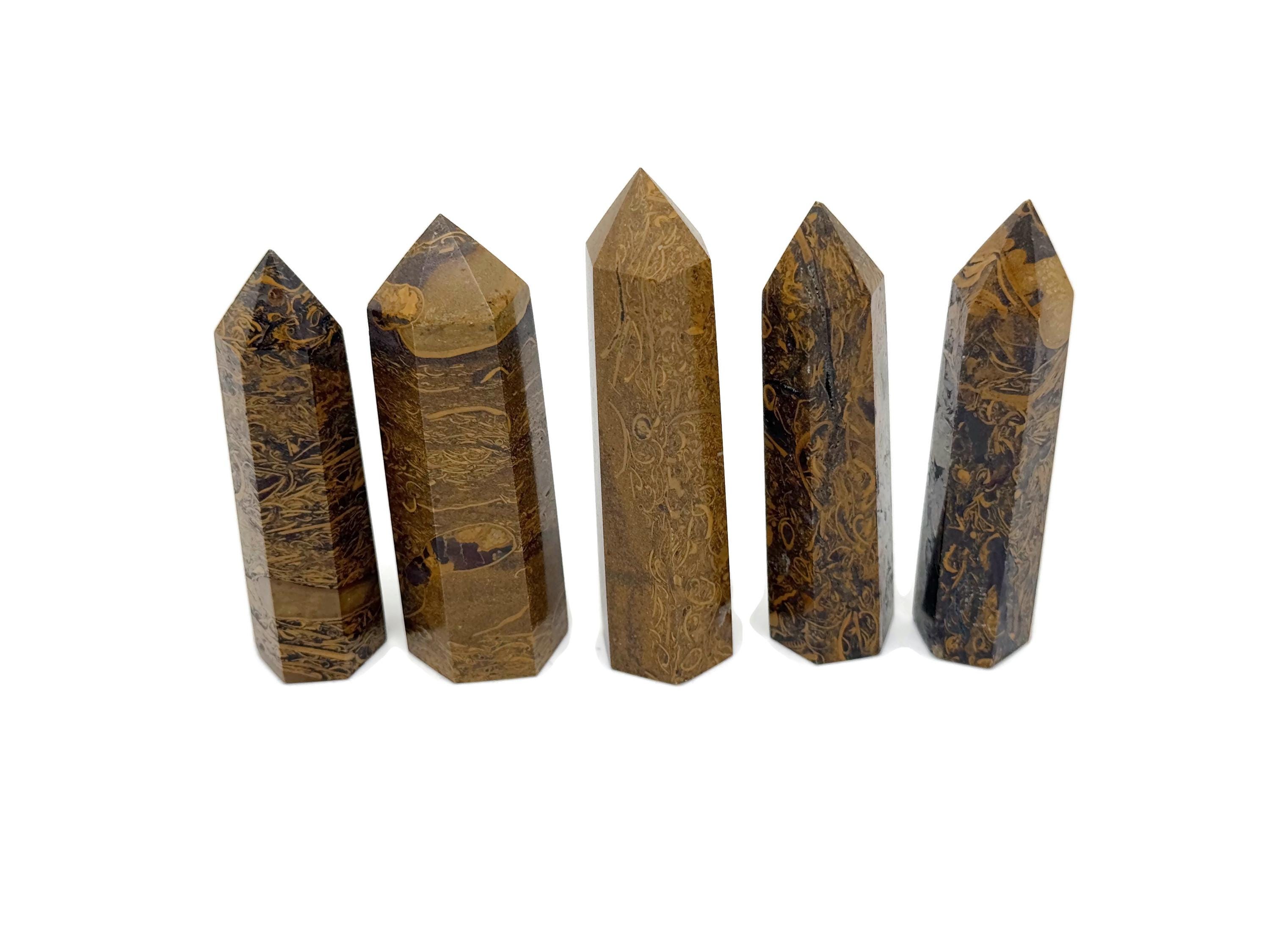 Calligraphy Jasper Obelisk Tower Stone - Gemstone Tower - Meditation Gemstone - Crystal Gifts - Home Crystal Decor - Tw1126