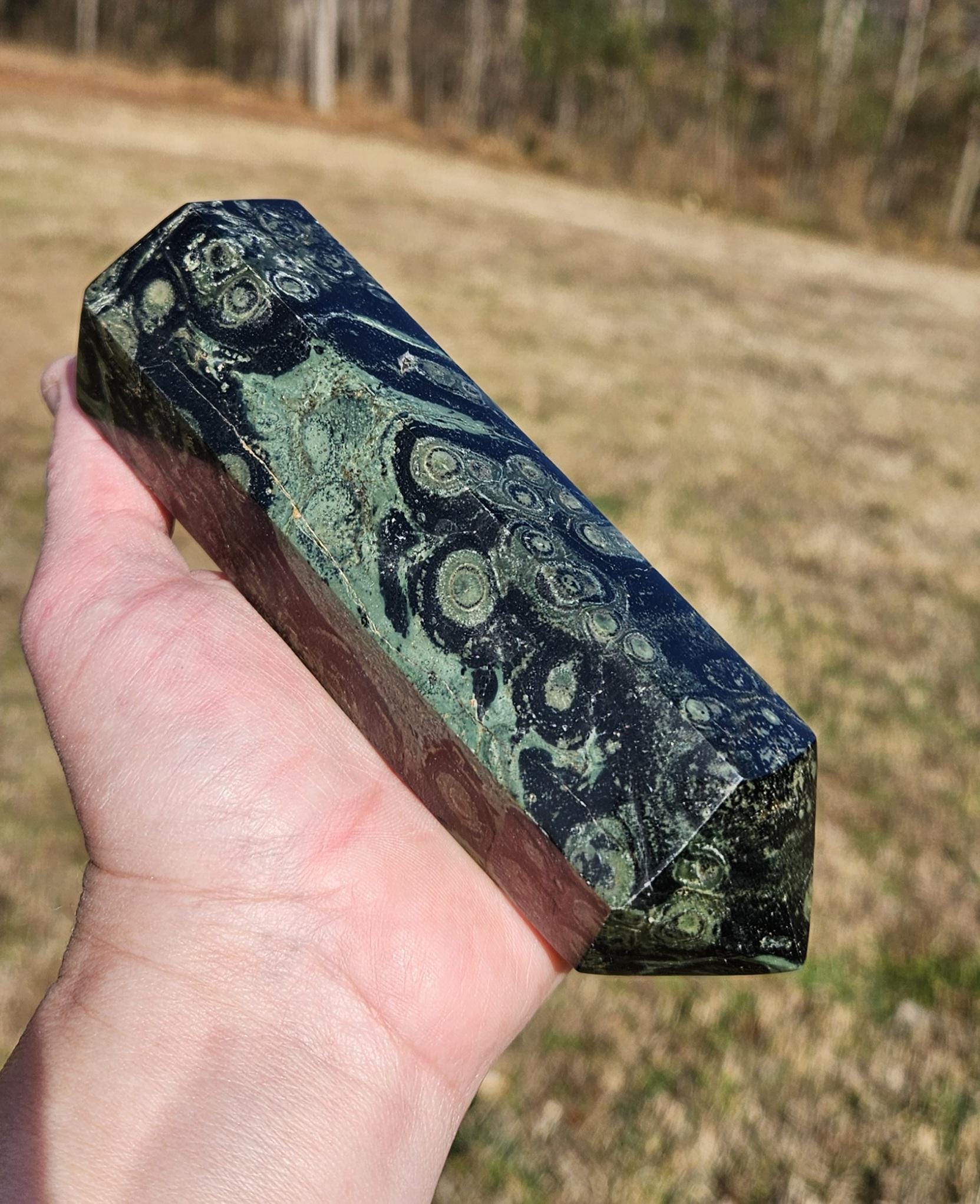 Large Kambaba Jasper Polished Stone Tower ~ 5.5" X 1.8" X 1.5" ~ 16.5 Ounces
