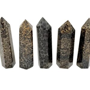 Leopard Skin Jasper Obelisk Tower Stone - Gemstone Tower - Meditation Gemstone - Crystal Gifts - Home Crystal Decor - Tw1151