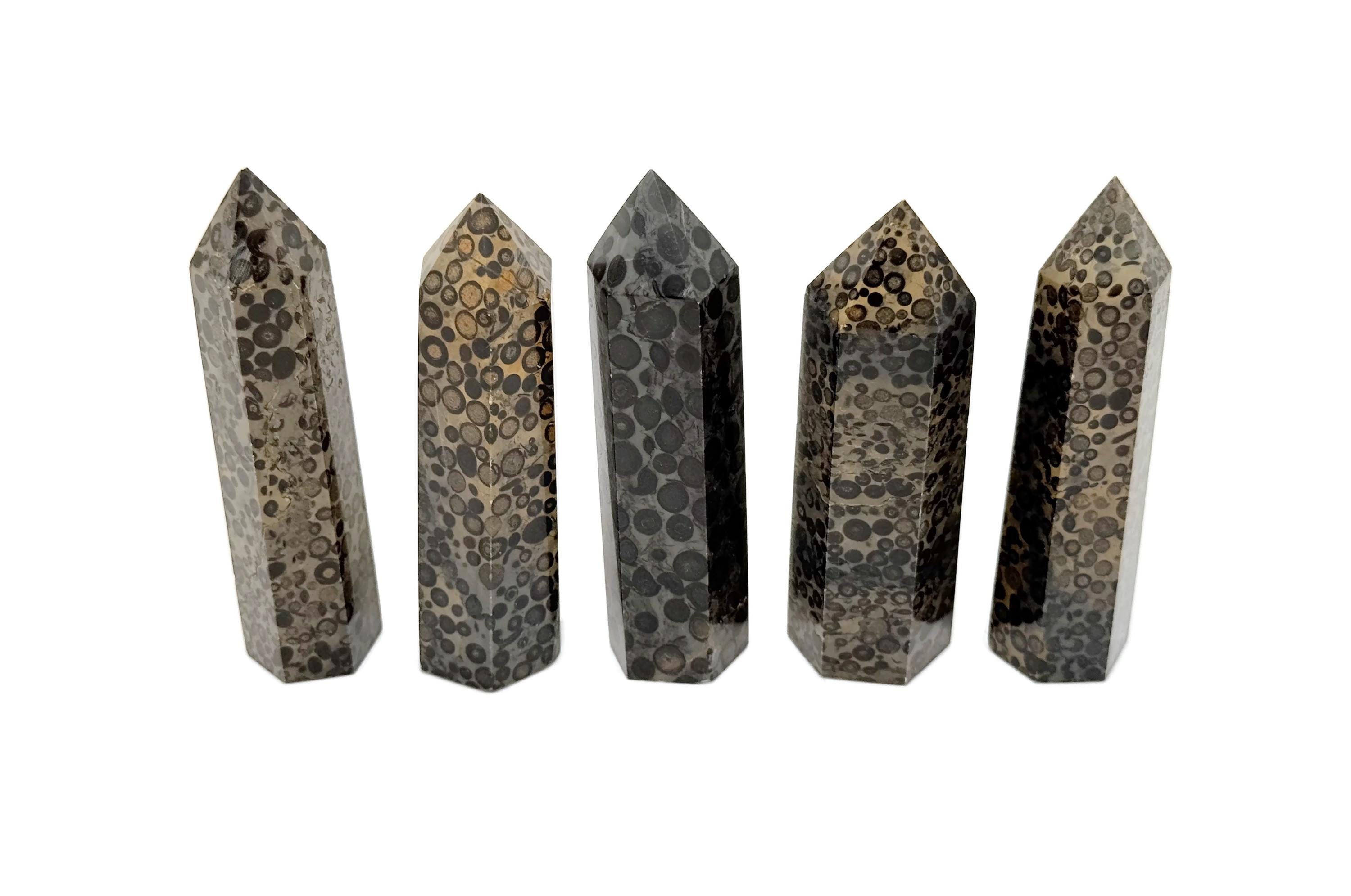 Leopard Skin Jasper Obelisk Tower Stone - Gemstone Tower - Meditation Gemstone - Crystal Gifts - Home Crystal Decor - Tw1151