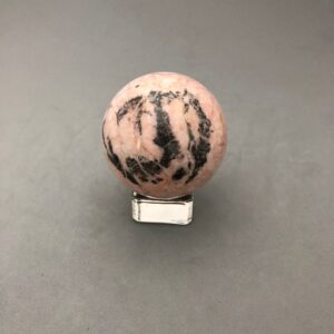 Pink Zebra Jasper Sphere (2" Diameter) for Crystal Point Grid, Metaphysical Work, Stability, Relationship Marriage Love Stone, Metaphysical