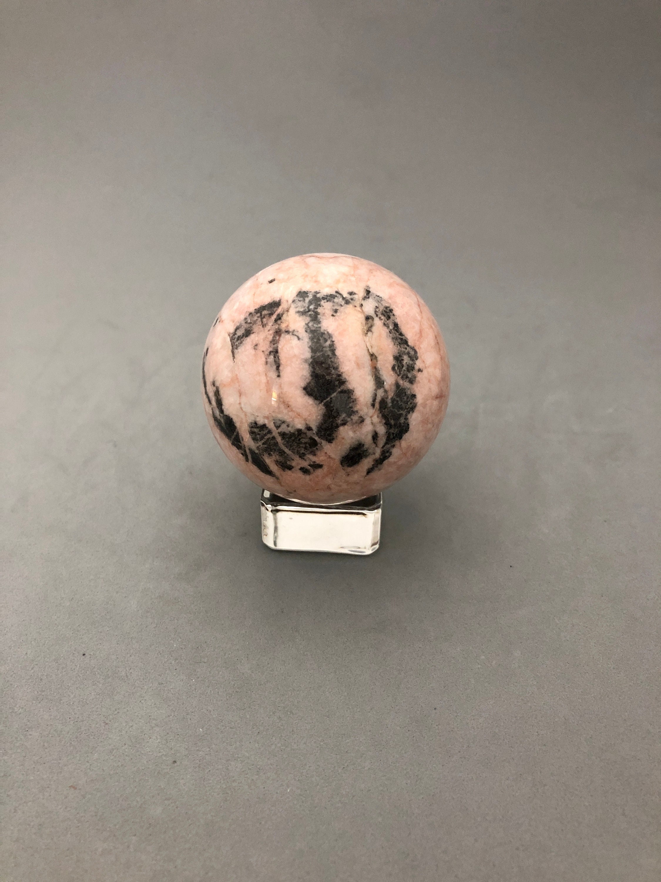 Pink Zebra Jasper Sphere (2" Diameter) For Crystal Point Grid, Metaphysical Work, Stability, Relationship Marriage Love Stone, Metaphysical