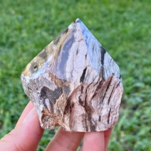 Polished Zebra Jasper Point: Natural Stone Tower