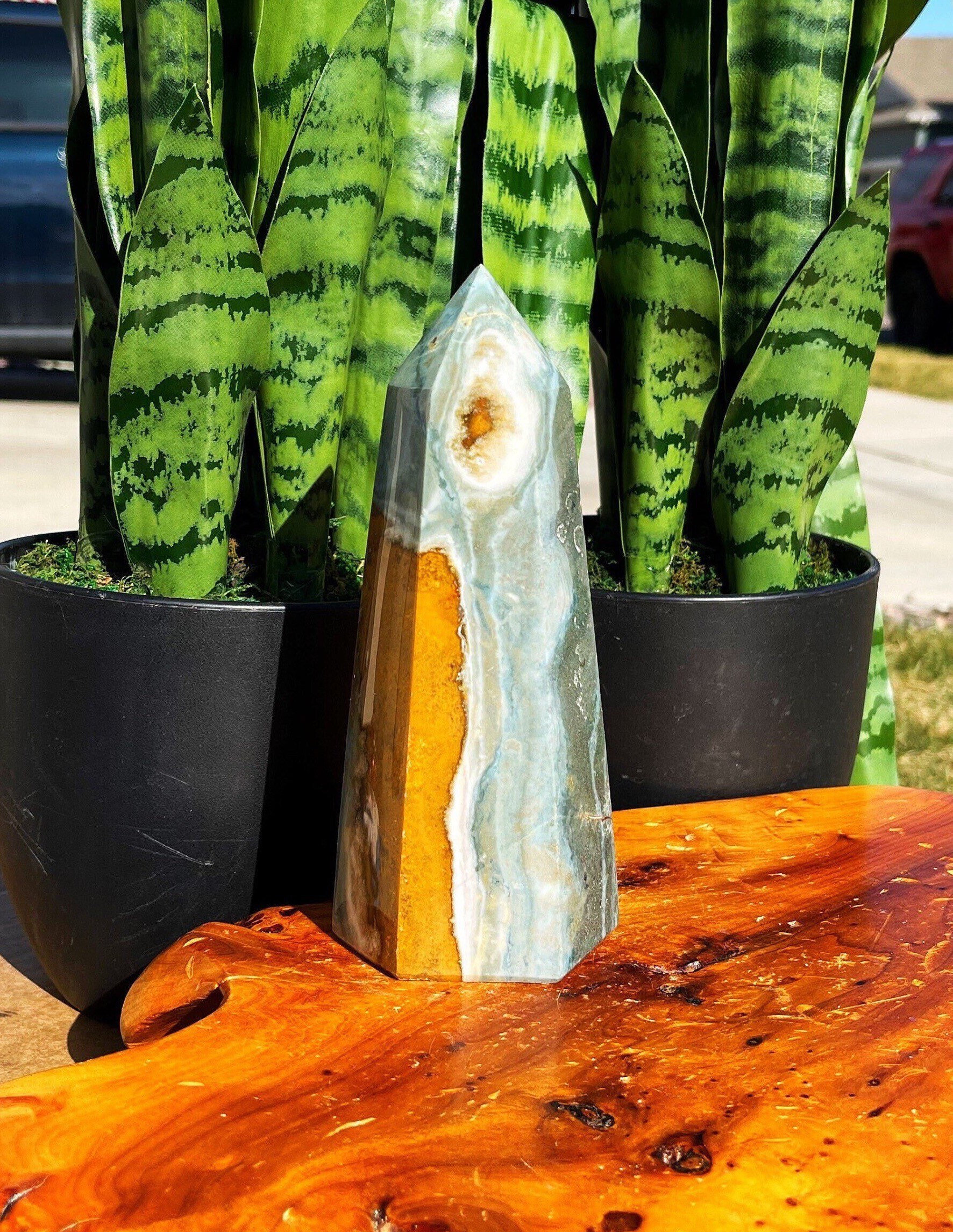 Polychrome Jasper Tower - Promotes An Optimistic Outlook On Life - Crystal Tower - Gemstone Tower