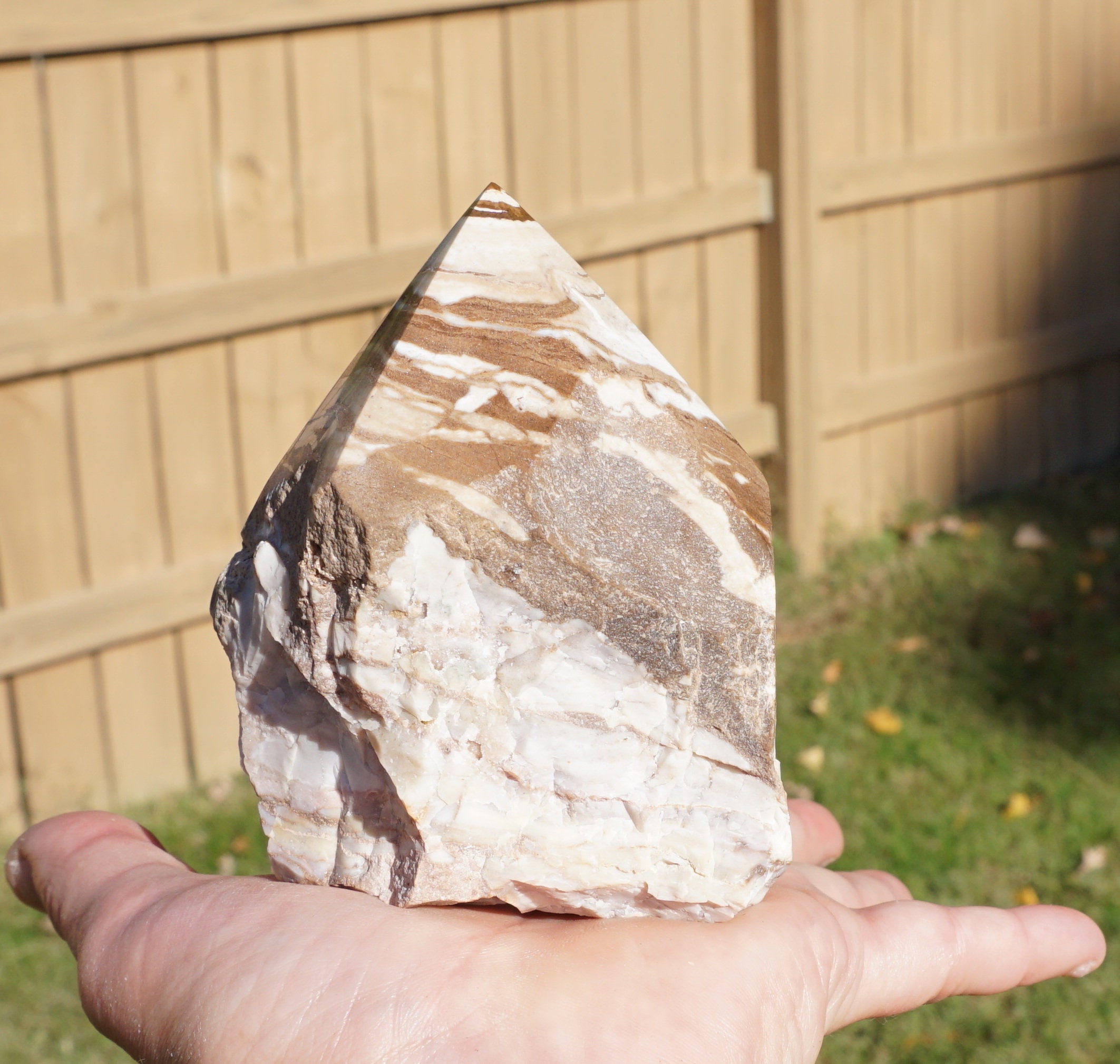 Zebra Jasper ~ Large Polished Natural Stone Crystal Point ~ 3.5" X 2.7" X 1.7" ~ 13.7 Oz Zebra Jasper ~ Large Polished Natural Stone Crystal Point ~ 3.5" X 2.7" X 1.7" ~ 13.7 Oz