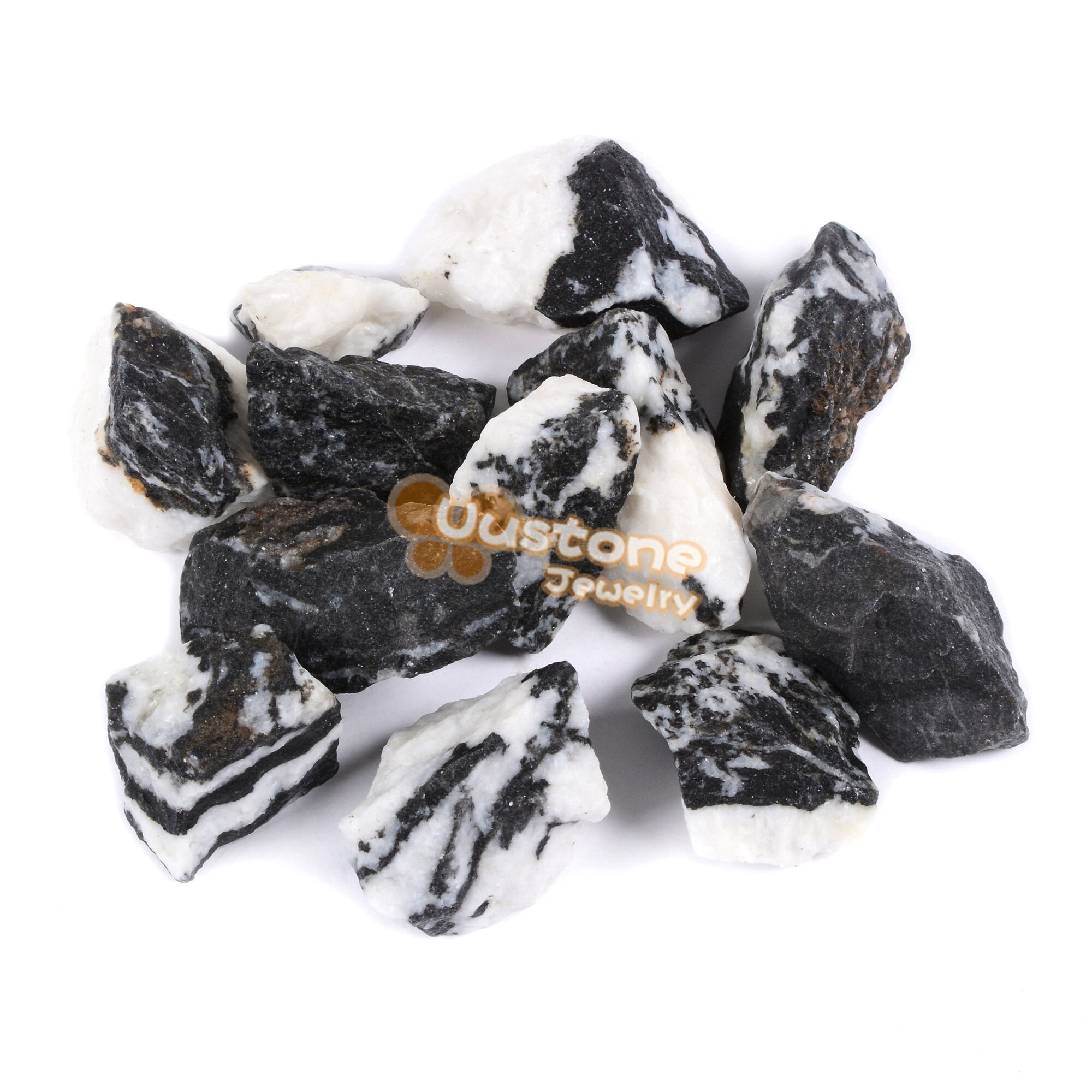 1/2lb Raw Zebra Jasper Stone Specimen Collection Pocket Worry Healing Crystal Reiki