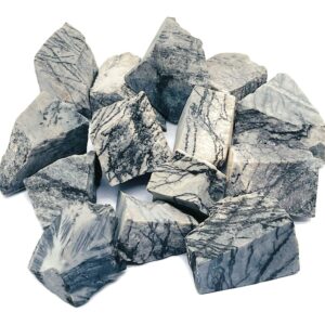 Raw Black Network Jasper – Rough Black Network Jasper – Raw Crystal – Chunk Stones - Ra1131
