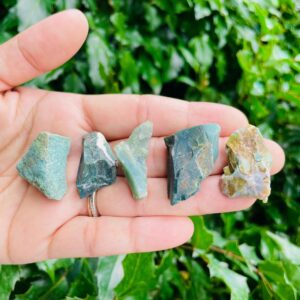 Mini Raw Green Jasper Crystal: Rough Gemstone (22-38mm)
