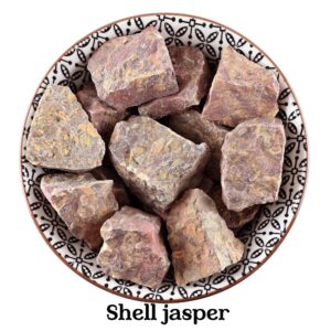 Raw Shell Jasper Stone, Ancestral Wisdom And Grounding, Root Chakra Ritual Gem