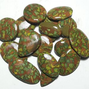 Unpolished Fruit Jasper Rough Stone: Mix Shape Slices, Specimens