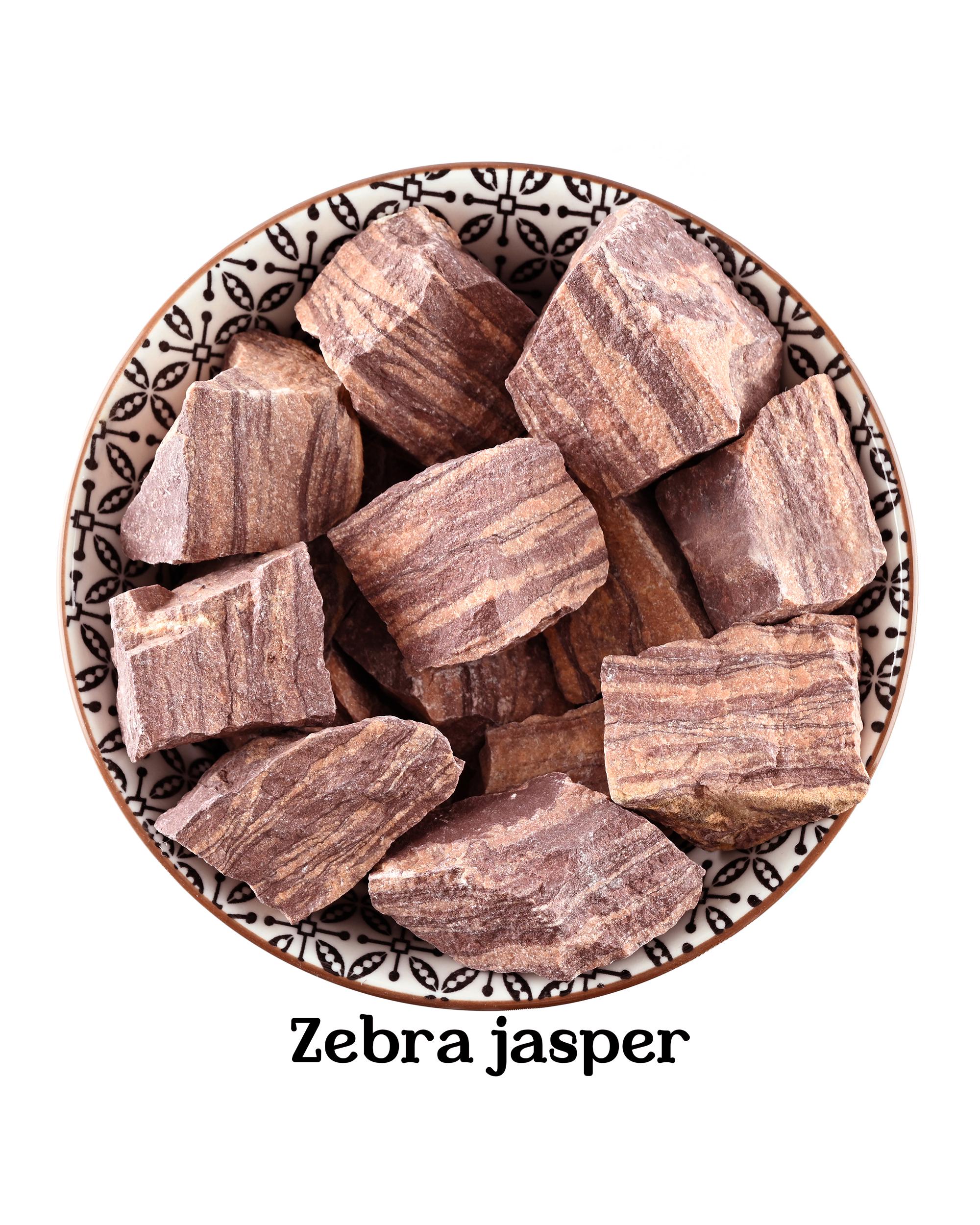 Raw Zebra Jasper Stone, Natural Crystal For Balance And Motivation, Rough Jasper