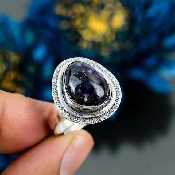Handmade Tiffany Jasper Sterling Silver Adjustable Ring