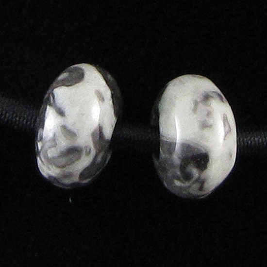 12 Pieces 14mm Black Zebra Jasper Rondelle Beads With 5mm Hole 12 Pieces 14mm Black Zebra Jasper Rondelle Beads With 5mm Hole