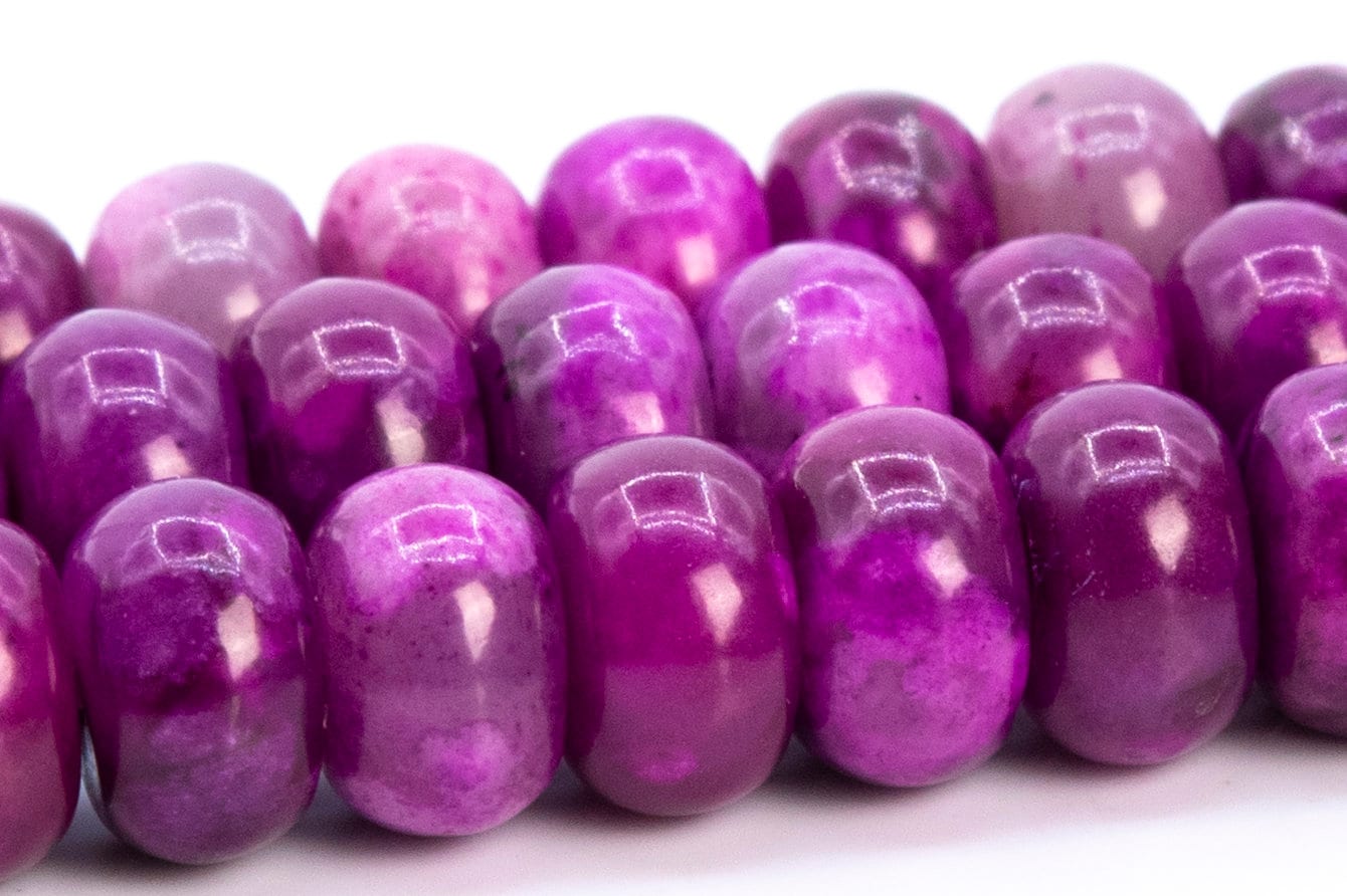 6x4mm Deep Purple Jasper Beads Grade Aaa Natural Gemstone Rondelle Loose Beads 15" / 7.5" Bulk Lot Options (108916)