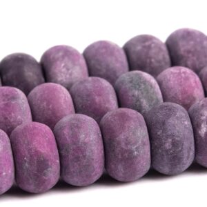 6x4mm Matte Deep Purple Jasper Beads Grade Aaa Natural Gemstone Rondelle Loose Beads 15" / 7.5" Bulk Lot Options (108921)