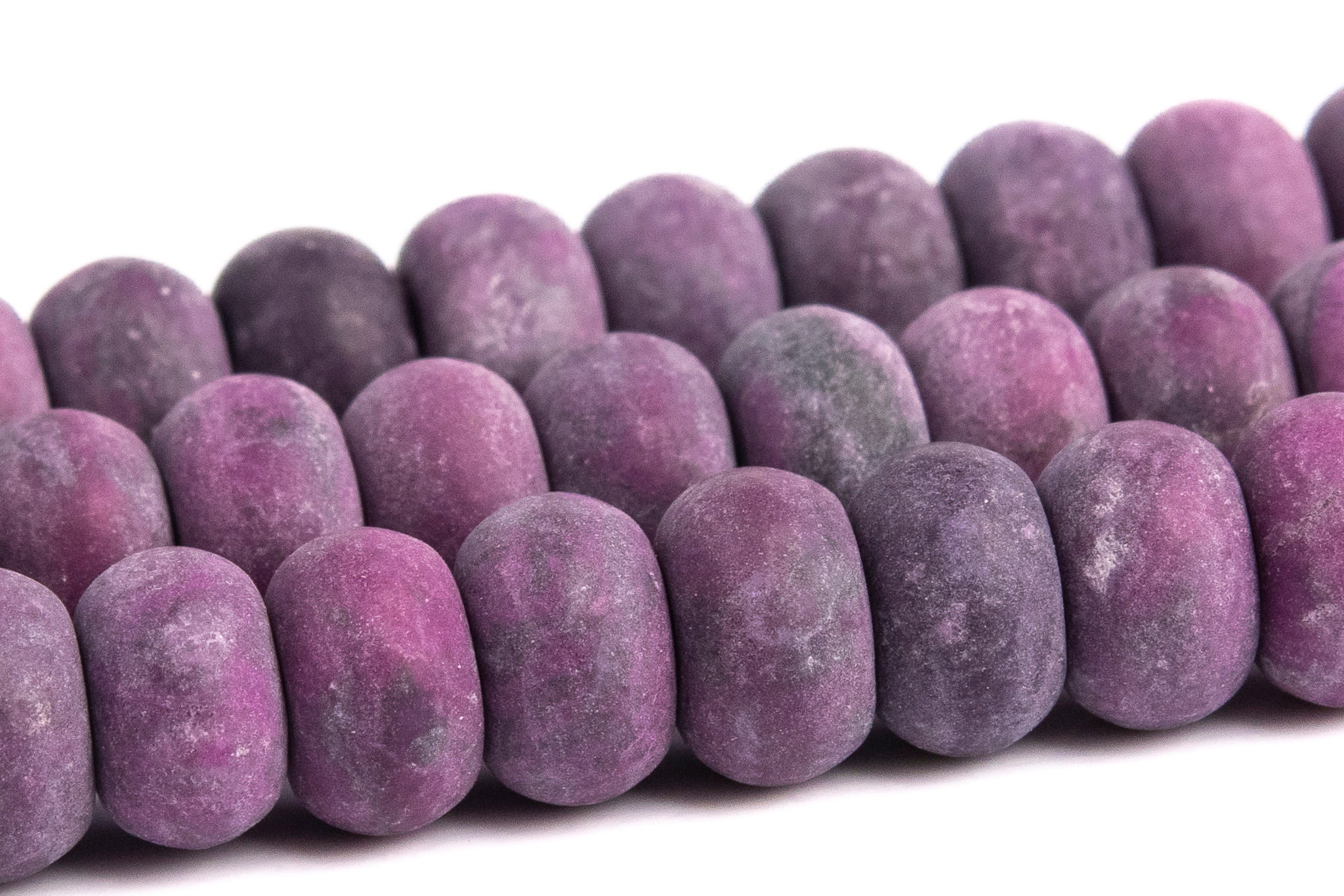 6x4mm Matte Deep Purple Jasper Beads Grade Aaa Natural Gemstone Rondelle Loose Beads 15" / 7.5" Bulk Lot Options (108921)